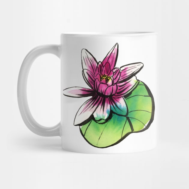 Pink Lotus Flower by Ratna Arts